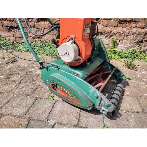 72 - Vintage Mid-Century C1970s Suffolk Super Colt Petrol-Powered Cylinder Lawn Mower