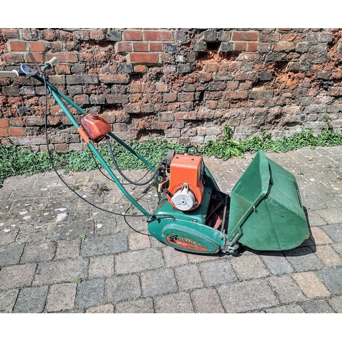 72 - Vintage Mid-Century C1970s Suffolk Super Colt Petrol-Powered Cylinder Lawn Mower