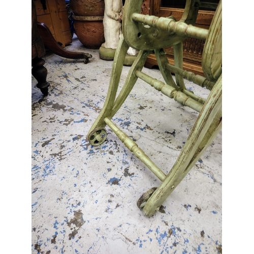 78 - Antique Victorian Convertible High Chair with Turned Wood and Painted Finish