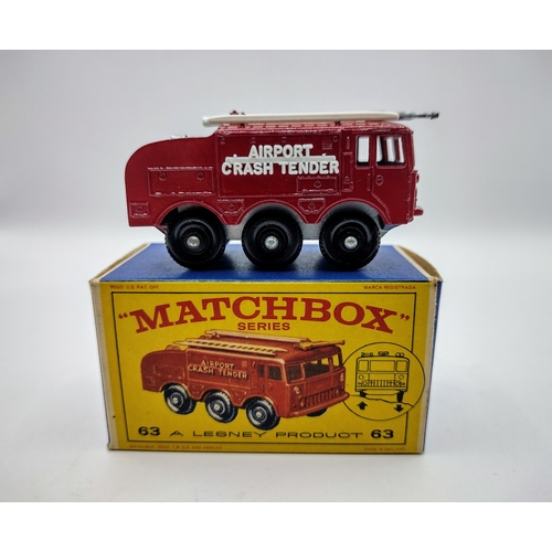 101 - Vintage Matchbox 63b Alvis Foamite Crash Tender - Silver Hose Nozzle, Type E Box