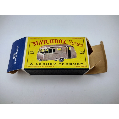 104 - Vintage Matchbox 23c Bluebird Caravan - Metallic Mauve (SPW)  On tow rear decal Silver Wheels. Type ... 