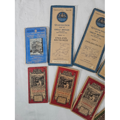 95 - Vintage Ordnance Survey Maps 1920s 1940s