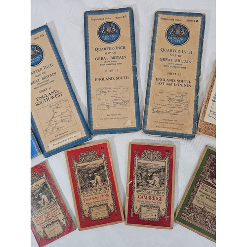 95 - Vintage Ordnance Survey Maps 1920s 1940s