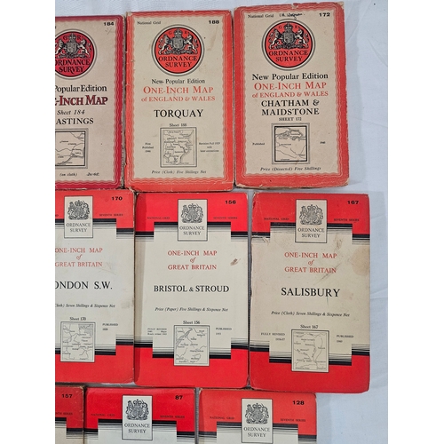 96 - National Grid 1940s Ordnance Survey Maps X 17