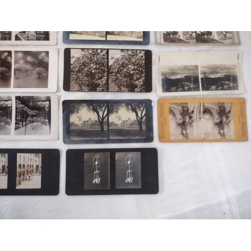 116 - Collection of Late 19th to Early 20th Century Stereoscopic Cards and Informational Ephemera, Featuri... 