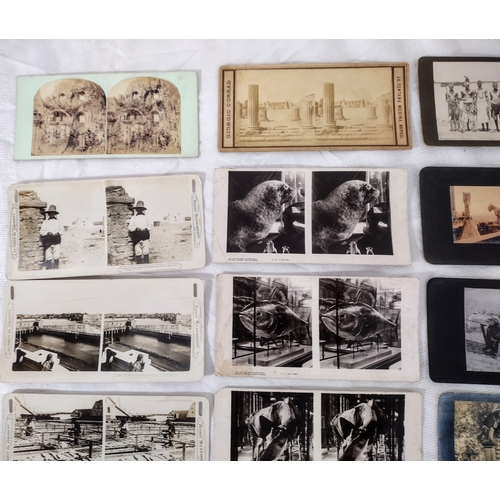 116 - Collection of Late 19th to Early 20th Century Stereoscopic Cards and Informational Ephemera, Featuri... 