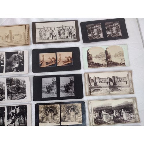 116 - Collection of Late 19th to Early 20th Century Stereoscopic Cards and Informational Ephemera, Featuri... 