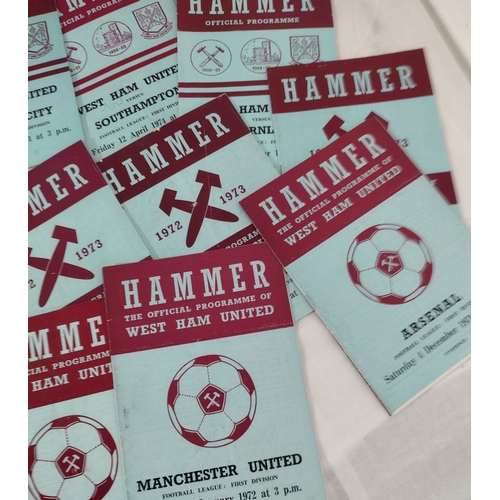 125 - Collection of West Ham United Football Programmes, Mid 60s to Late 70s, Featuring Approximately 100 ... 