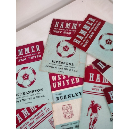 125 - Collection of West Ham United Football Programmes, Mid 60s to Late 70s, Featuring Approximately 100 ... 