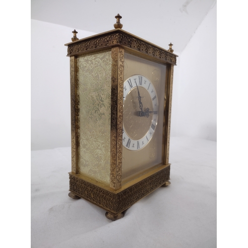 140 - London Clock Company Brass Mantel Clock approx