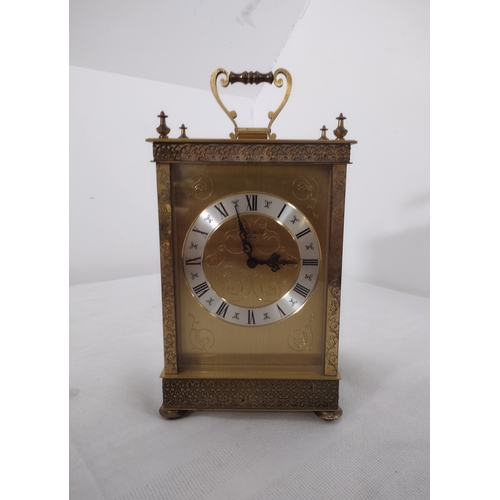 140 - London Clock Company Brass Mantel Clock approx