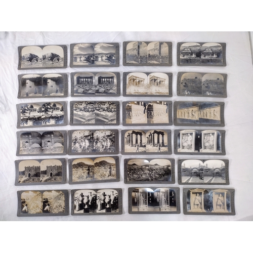 151 - Collection of Late 19th to Early 20th Century Keystone View Company Stereoscopic Cards Featuring Ico... 