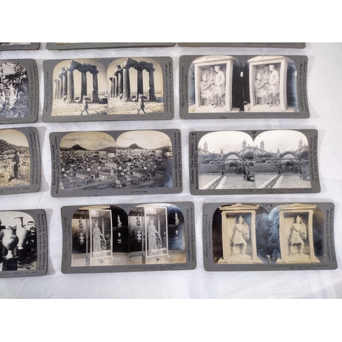 151 - Collection of Late 19th to Early 20th Century Keystone View Company Stereoscopic Cards Featuring Ico... 