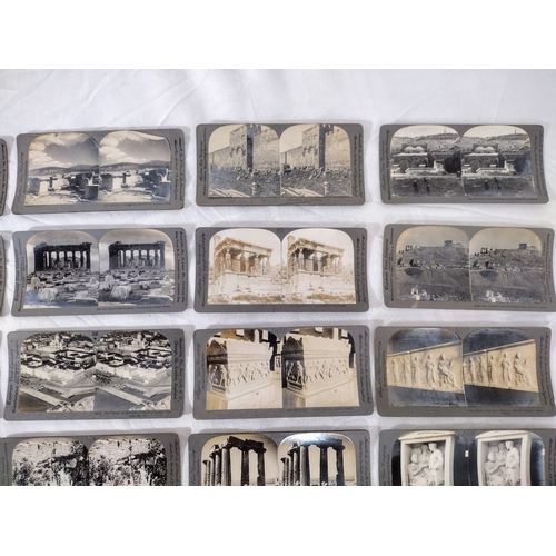 151 - Collection of Late 19th to Early 20th Century Keystone View Company Stereoscopic Cards Featuring Ico... 