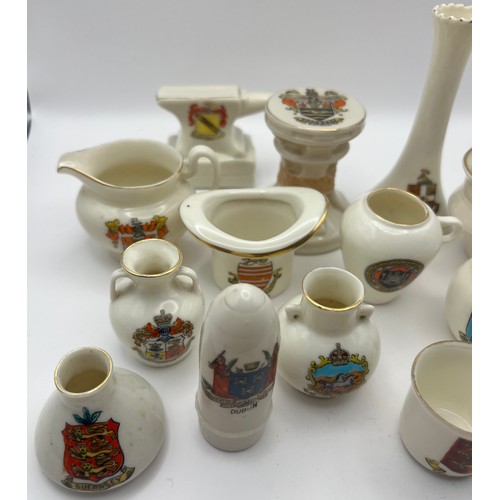 159 - C1-5-55 Selection of 14 Crestedware Crested China Items to include Shancock & Son, W H Goss, Milton,... 