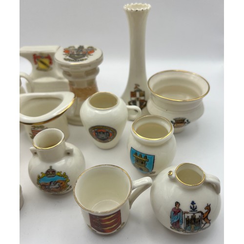 159 - C1-5-55 Selection of 14 Crestedware Crested China Items to include Shancock & Son, W H Goss, Milton,... 