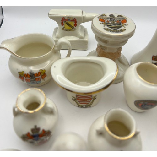 159 - C1-5-55 Selection of 14 Crestedware Crested China Items to include Shancock & Son, W H Goss, Milton,... 