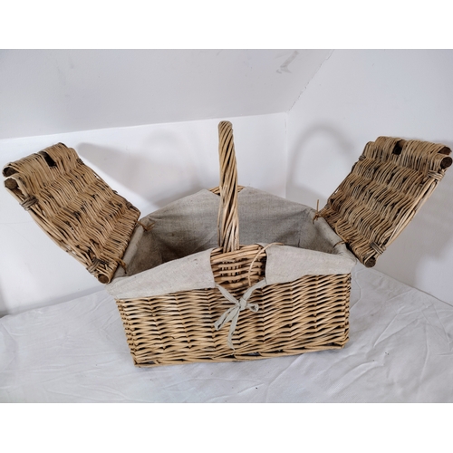 166 - Collection of Vintage Wicker Baskets and a Wicker Trug