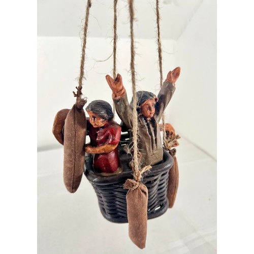 167 - Large Hanging Wooden Hot Air Balloon