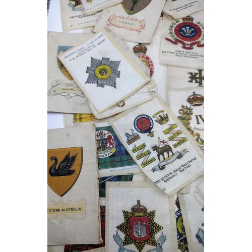 172 - B.D.V. and Wills Cigarette Silks Featuring Military and Regimental Badges, Including British and Col... 