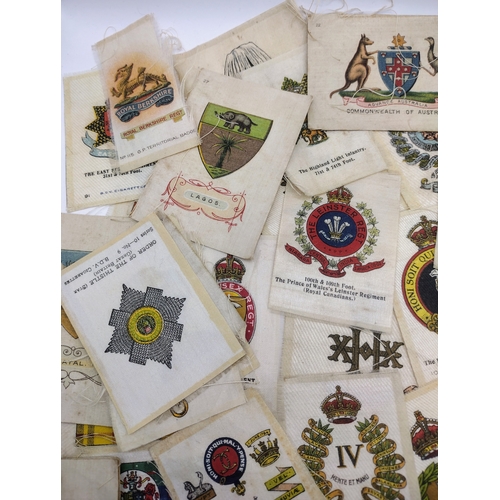 172 - B.D.V. and Wills Cigarette Silks Featuring Military and Regimental Badges, Including British and Col... 