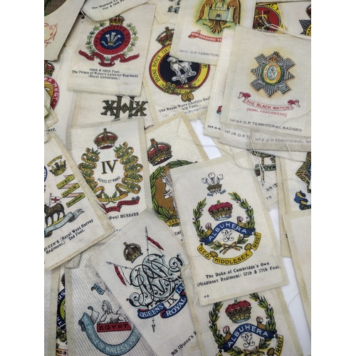 172 - B.D.V. and Wills Cigarette Silks Featuring Military and Regimental Badges, Including British and Col... 