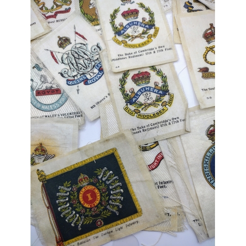 172 - B.D.V. and Wills Cigarette Silks Featuring Military and Regimental Badges, Including British and Col... 