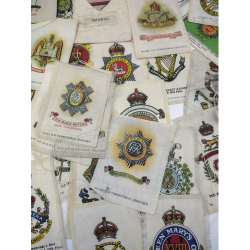 172 - B.D.V. and Wills Cigarette Silks Featuring Military and Regimental Badges, Including British and Col... 