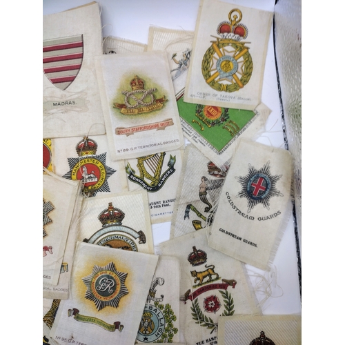 172 - B.D.V. and Wills Cigarette Silks Featuring Military and Regimental Badges, Including British and Col... 