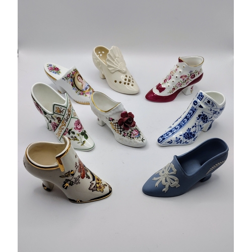 10 - Compton And Woodhouse Collection Of Porcelain Miniature Shoes, Featuring Designs From Royal Worceste... 