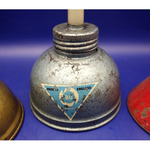 19 - Collection of Mid-20th Century Valve Spout Oil Cans To Include Singer (Made in USA), British United ... 