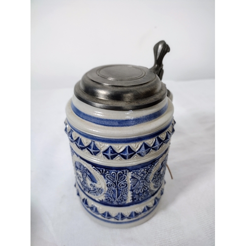 30 - Mid-20th Century German Stoneware Rumtopf Punch Bowl with Relief Decoration (a/f) and Limited Editio... 