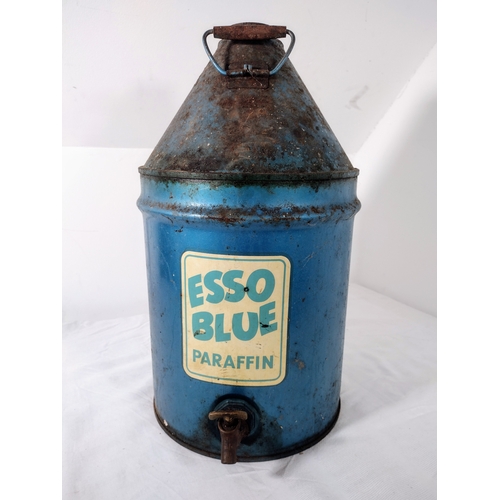 40 - Vintage Esso Blue Paraffin Dispenser from 1965 in Original Condition, Featuring Iconic Branding and ... 