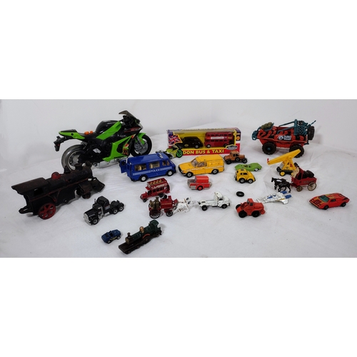 53 - Collection of Die-Cast and Vintage Toys Including a Cast Iron Train Locomotive Circa 1900s (possibly... 