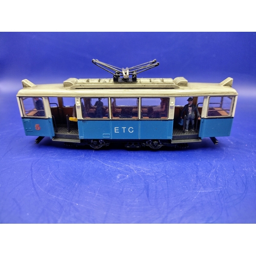 56 - Set of Austrian Model Tram and Wagons Featuring 1970s Liliput H0 “ETC” 25th Anniversary Electric Tra... 