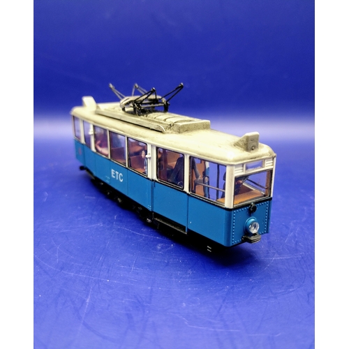 56 - Set of Austrian Model Tram and Wagons Featuring 1970s Liliput H0 “ETC” 25th Anniversary Electric Tra... 