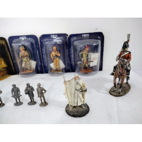 71 - Collection Of Del Prado Military Figures Including Unboxed Larger Figures And Gandalf Figure From NL... 