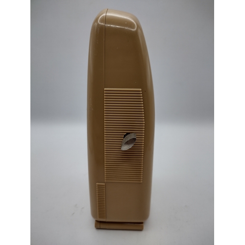 66 - Vintage Wittner Taktell Piccolo Metronome, Circa 1965, In Unusual Beige Casing With Original Wind-up... 