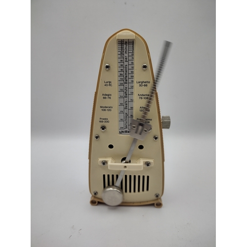 66 - Vintage Wittner Taktell Piccolo Metronome, Circa 1965, In Unusual Beige Casing With Original Wind-up... 