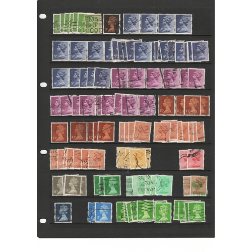 283 - C148-1-132 Collection of British Machin Definitive Stamps Featuring Pre-Decimal and Decimal Issues f... 