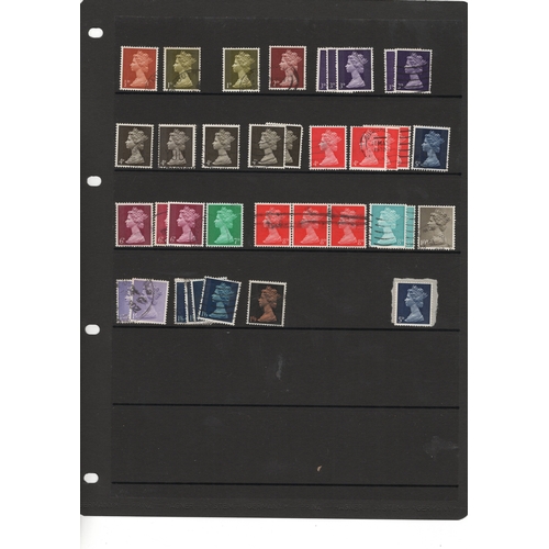 283 - C148-1-132 Collection of British Machin Definitive Stamps Featuring Pre-Decimal and Decimal Issues f... 