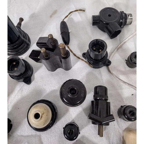 193 - Interesting Collection of Early to Mid-20th Century Electrical Components Including Bakelite Plugs, ... 