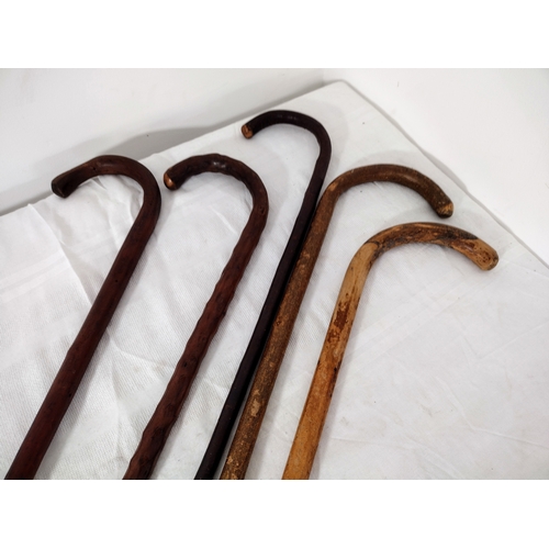 77 - Collection of Antique Walking Sticks approx 34