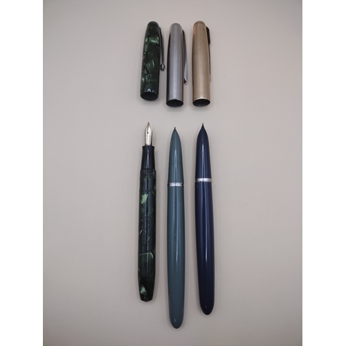 18 - Set of 3 Vintage Fountain Pens to Include Conway Stewart 16 Fountain Pen, Rare Green and Black Flame... 