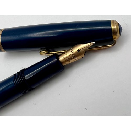 30 - Vintage Parker Slimfold Fountain Pen With 14k 14ct Gold Nib