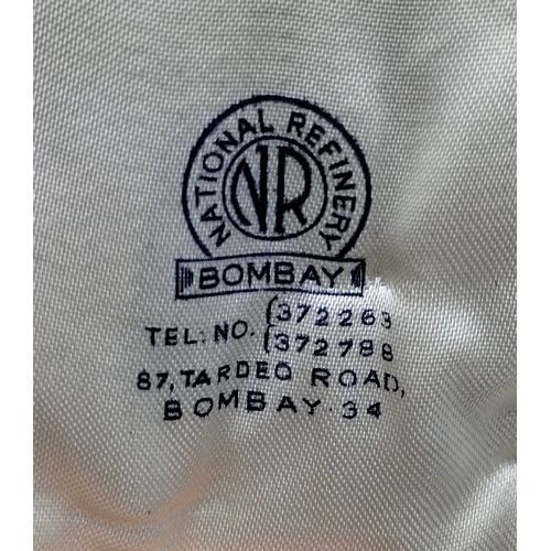 42 - Vintage National Refinery Bombay Gilt Silver Gift Set in Original Box, Featuring Cufflinks, Keychain... 