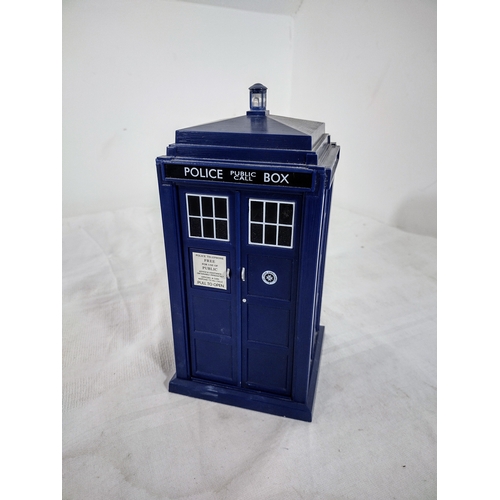 70 - Two Doctor Who TARDIS.  Including A Light-Up and Noise making Tardis and a Tardis Storage Case with ... 