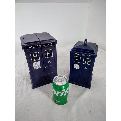 70 - Two Doctor Who TARDIS.  Including A Light-Up and Noise making Tardis and a Tardis Storage Case with ... 