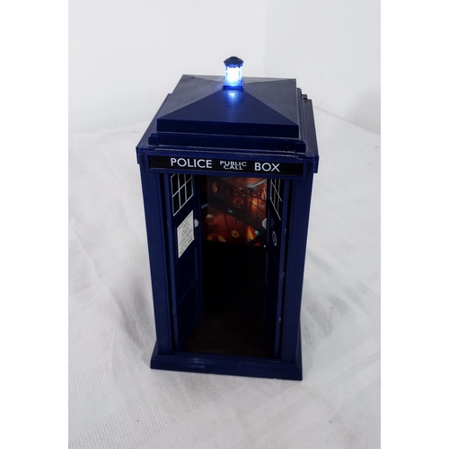 70 - Two Doctor Who TARDIS.  Including A Light-Up and Noise making Tardis and a Tardis Storage Case with ... 