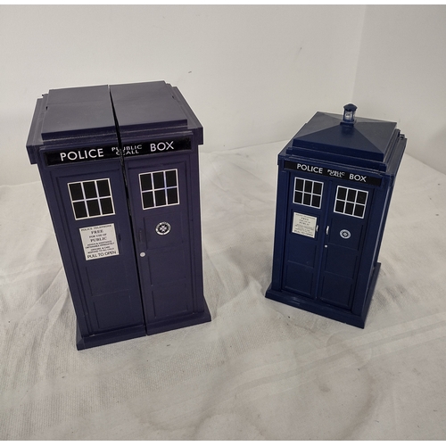 70 - Two Doctor Who TARDIS.  Including A Light-Up and Noise making Tardis and a Tardis Storage Case with ... 